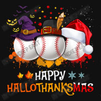 Baseball Happy Hallothanksmas Baseball Halloween And Christmas Autumn Graphic T-shirt | Artistshot