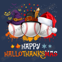 Baseball Happy Hallothanksmas Baseball Halloween And Christmas Autumn Men Denim Jacket | Artistshot