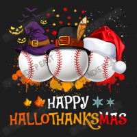 Baseball Happy Hallothanksmas Baseball Halloween And Christmas Autumn Classic T-shirt | Artistshot