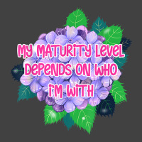 Womens My Maturity Level Depends On Who I'm With Funny T Shirt Vintage T-shirt | Artistshot