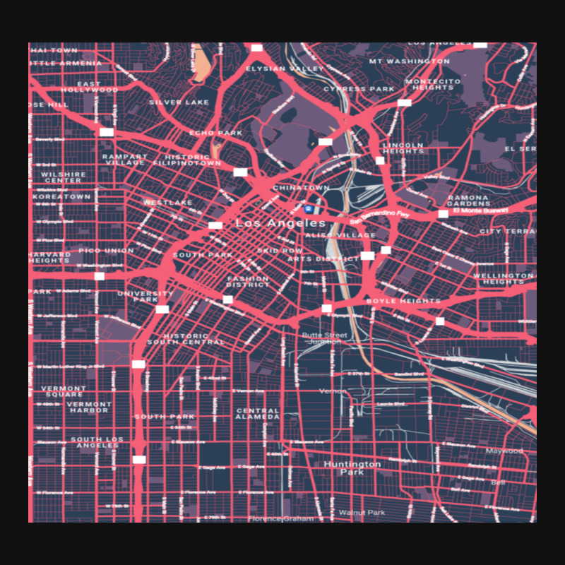 The City Of Angels Central La District Map Iphone 13 Pro Case | Artistshot