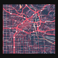 The City Of Angels Central La District Map Slide Sandal | Artistshot