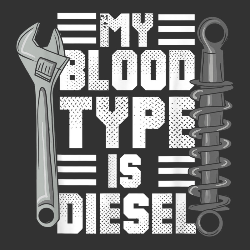 Mens Diesel Mechanic Trucker  My Blood Type Is Diesel Baby Bodysuit by ChristinaMarieCavanaugh | Artistshot