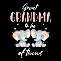 Great Grandma Of Twins Elephant Baby Shower Girl Decorations Graphic T-shirt | Artistshot