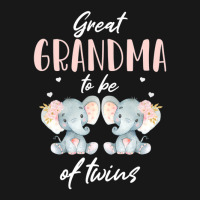 Great Grandma Of Twins Elephant Baby Shower Girl Decorations Flannel Shirt | Artistshot