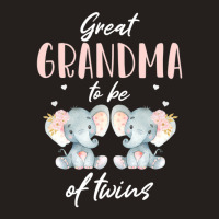 Great Grandma Of Twins Elephant Baby Shower Girl Decorations Tank Top | Artistshot