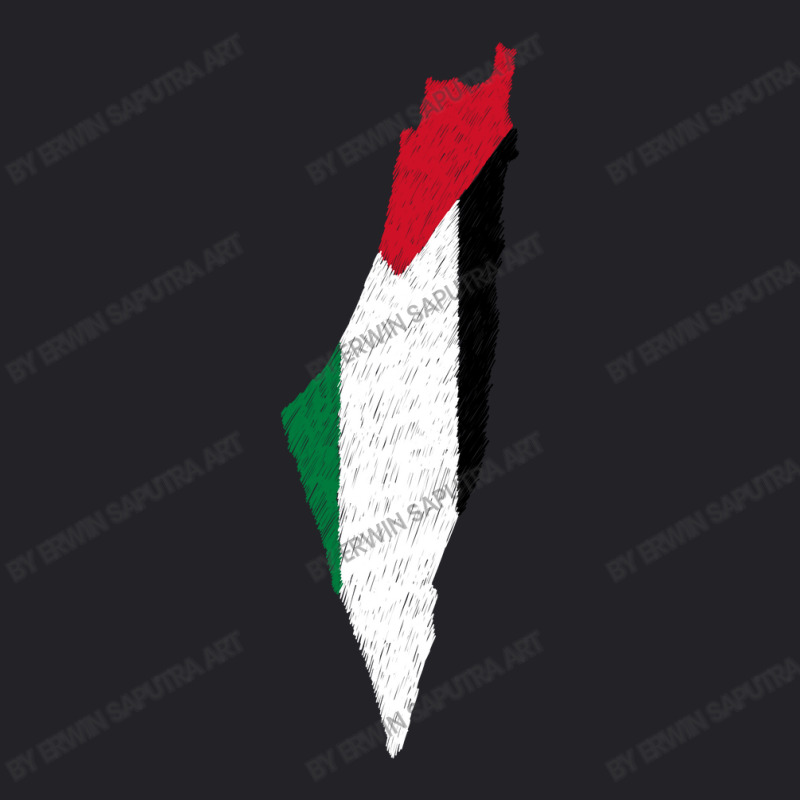 Palestina Map Flag Drawing Line Art Youth Tee | Artistshot