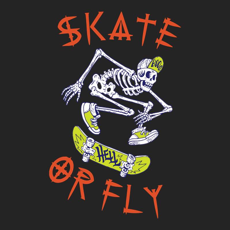 Trending Skate Or Fly Skeleton Skateboarder-1vb4w 3/4 Sleeve Shirt | Artistshot