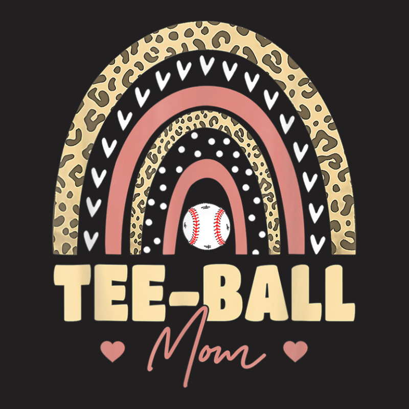 Teeball Mom Leopard Rainbow Softball Mom Mother's Day 2022 T-shirt | Artistshot