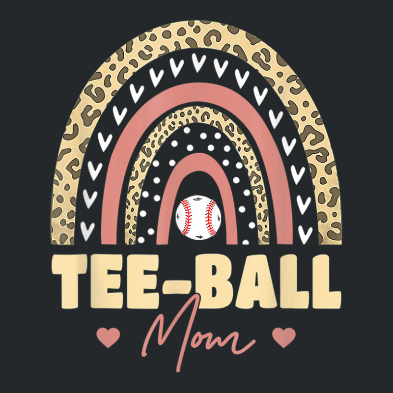 Teeball Mom Leopard Rainbow Softball Mom Mother's Day 2022 Crewneck Sweatshirt | Artistshot