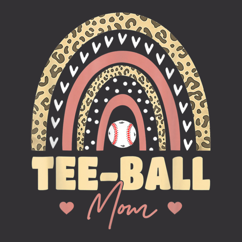 Teeball Mom Leopard Rainbow Softball Mom Mother's Day 2022 Vintage Hoodie | Artistshot