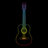 Classical Acoustic Guitar Colorful Outline Zipper Hoodie | Artistshot