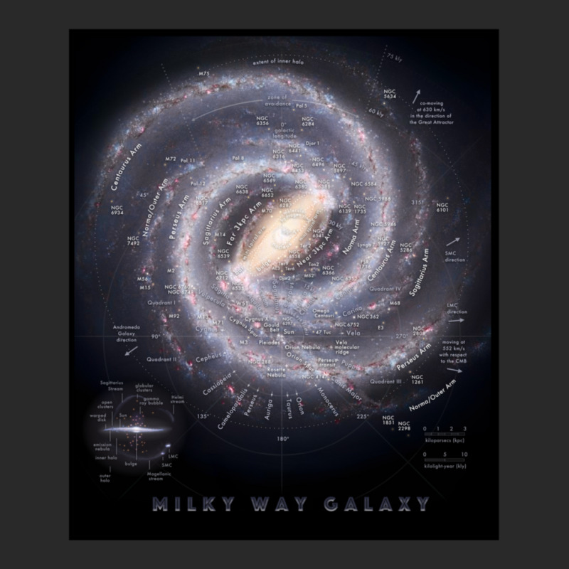 Milky Way Galaxy Map Hd Printed hat by AllenSCrowley | Artistshot