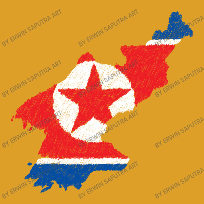 North Korea Map Flag Drawing Line Art T-shirt | Artistshot