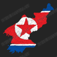 North Korea Map Flag Drawing Line Art 3/4 Sleeve Shirt | Artistshot