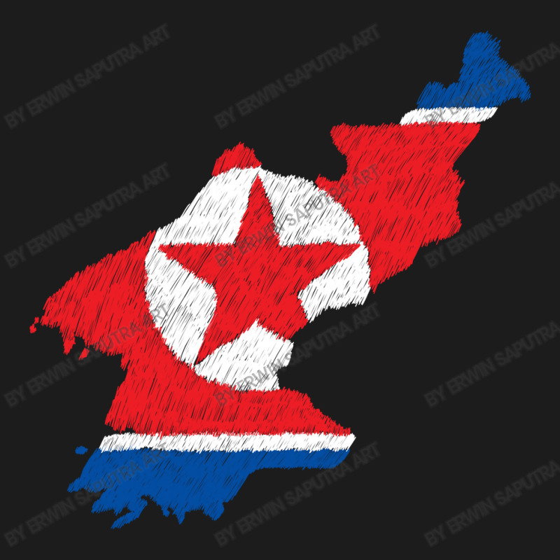 North Korea Map Flag Drawing Line Art Hoodie & Jogger Set | Artistshot