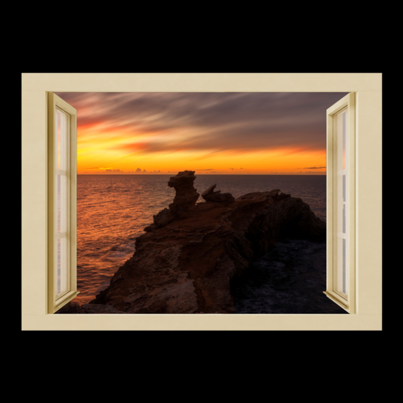 Dramatic Sunrise In Cabo Martinet Of Ibiza - Open Window Women's V-Neck T-Shirt by TerryPhelps | Artistshot