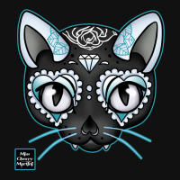 Day Of The Kitty Blue Graphic T-shirt | Artistshot