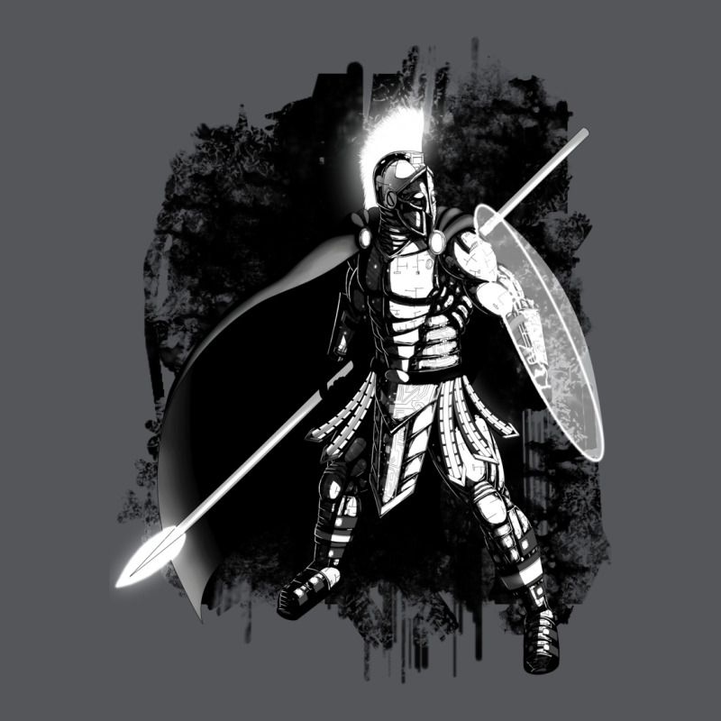 Futuristic Cyber Spartan Black And White Ladies Fitted T-Shirt by derkswiffc | Artistshot