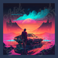 Car Retro Synthwave Men Denim Jacket | Artistshot