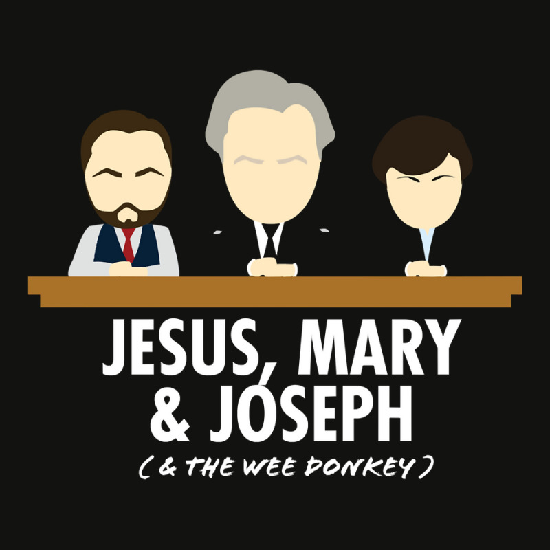 Jesus, Mary, Joseph & The Wee Donkey Scorecard Crop Tee by SusanLynnHartmann | Artistshot