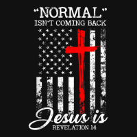 Normal Isn't Coming Back But Jesus Is Revelation 14 Usa Flag Graphic T-shirt | Artistshot