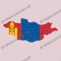 Mongolia Map Flag Drawing Line Art Ladies Fitted T-shirt | Artistshot