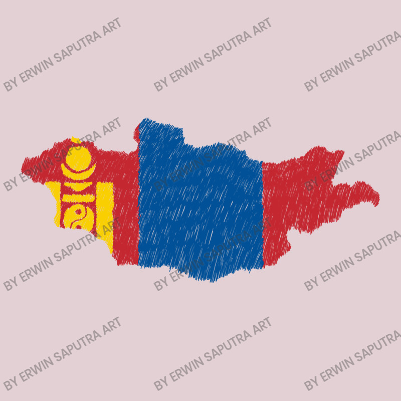 Mongolia Map Flag Drawing Line Art Ladies Fitted T-Shirt by Erwin Saputra Art | Artistshot