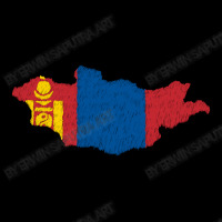 Mongolia Map Flag Drawing Line Art Cropped Sweater | Artistshot