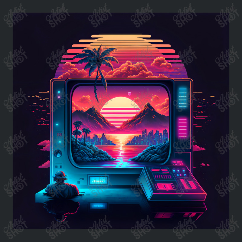 Gaming Retro Synthwave Crewneck Sweatshirt by Agus Creative | Artistshot