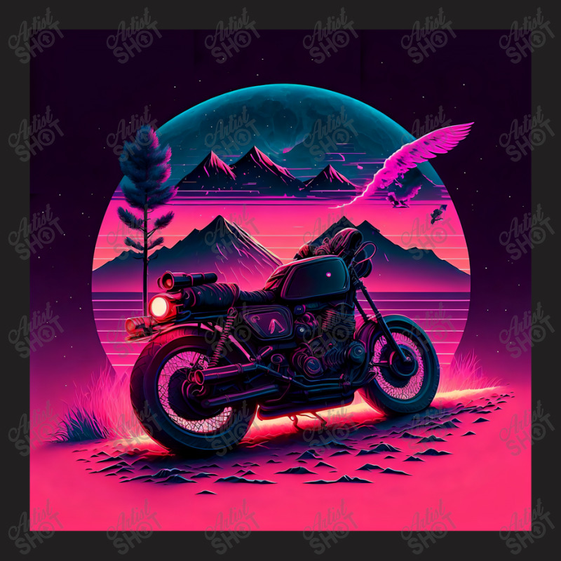 Motorcycle Retro Synthwave T-Shirt by Agus Creative | Artistshot