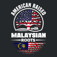 American Raised With Malaysian Roots Malaysia Malaysian Flag T Shirt Crewneck Sweatshirt | Artistshot