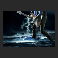 Thunder Bass Player - Bass Player In Storm Waves Printed Hat | Artistshot