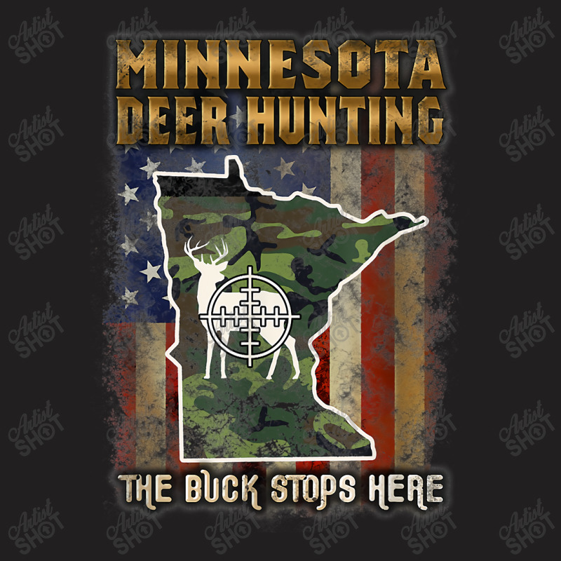 Minnesota Deer Hunter American Flag Deer Hunting T-shirt | Artistshot