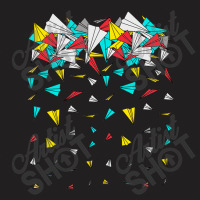 Colorfull Flying Paper Planes T-shirt | Artistshot