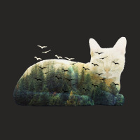 Forest Cat Ladies Fitted T-shirt | Artistshot