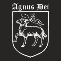 Agnus Dei Jesus Lamb Of God Traditional Latin Mass Catholic Ladies Fitted T-shirt | Artistshot