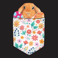 Easter Day T  Shirt Cute Rabbit Bunny Pet Easter Eggs In Pocket Easter T-shirt | Artistshot