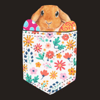 Easter Day T  Shirt Cute Rabbit Bunny Pet Easter Eggs In Pocket Easter Tank Top | Artistshot