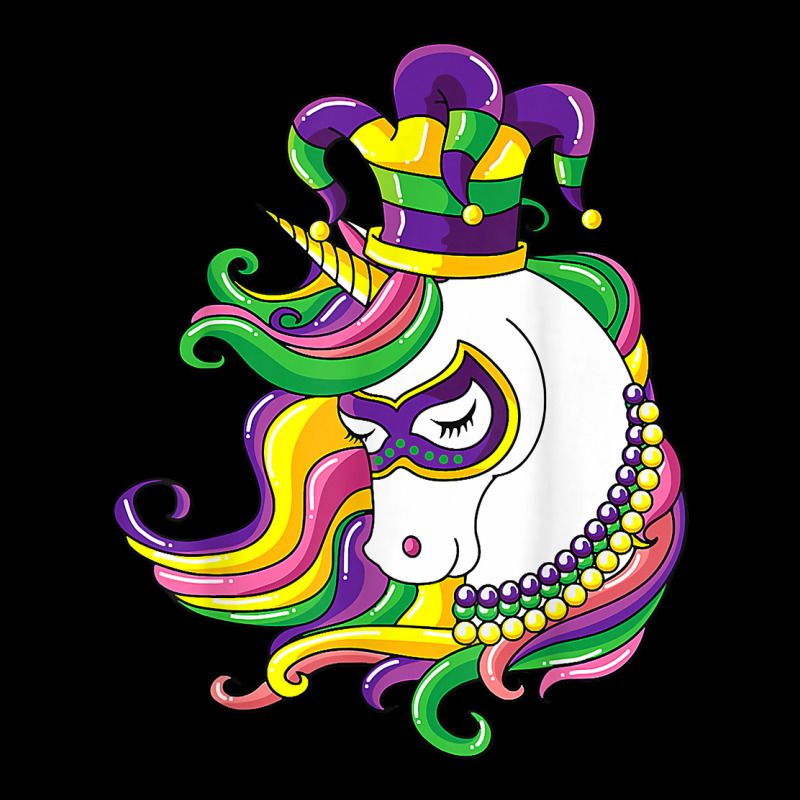 Jester Rainbow Unicorn Design Mardi Gras Mask Costume T Shirt Long Sleeve Shirts | Artistshot