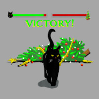 Black Cat Vs Christmas Ree Retro Video Fighting Game Funny T Shirt Toddler Sweatshirt | Artistshot