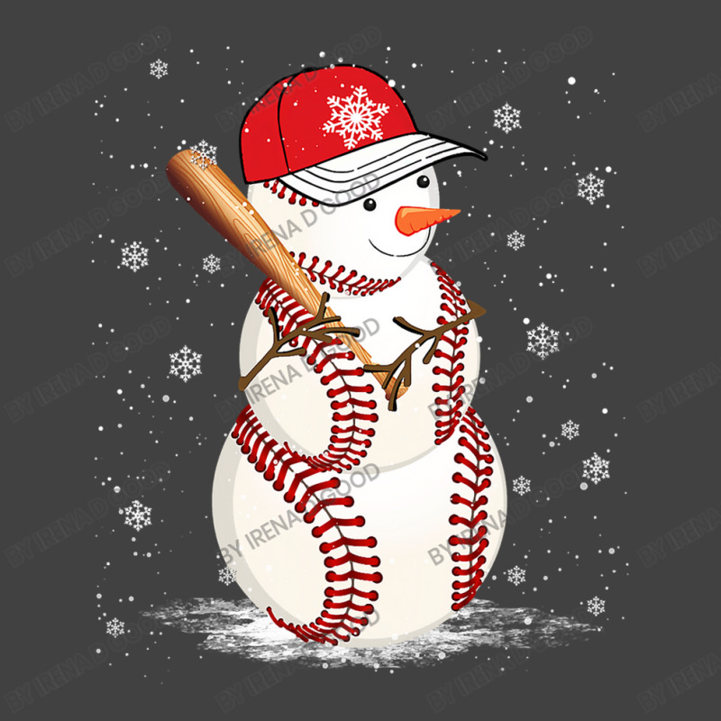 Baseball Sports Baseball Snowman Snowflakes Baseball Bat Christmas Vintage T-Shirt by Irena D Good | Artistshot