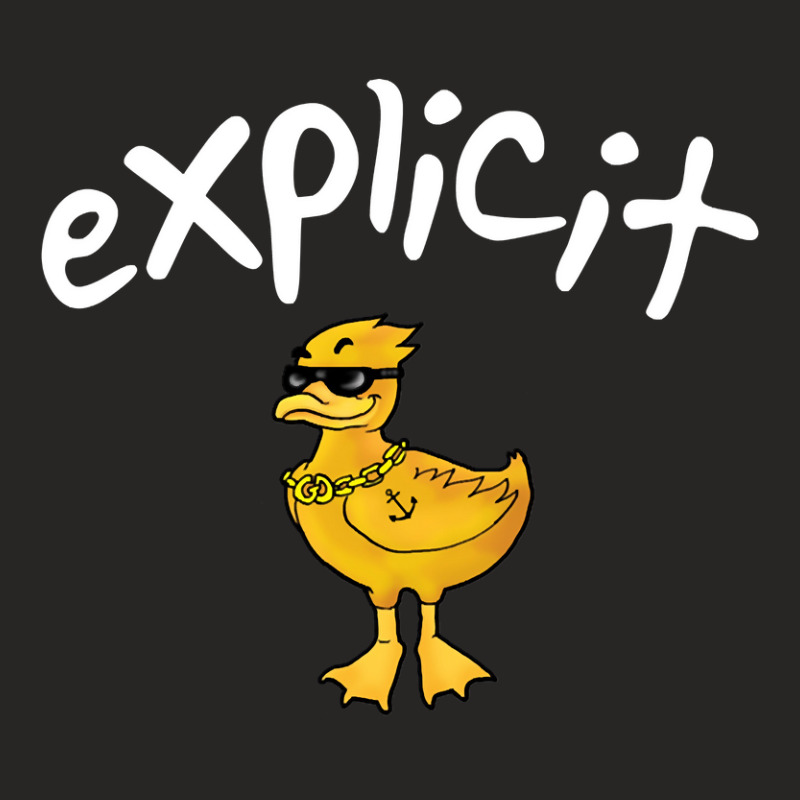 Limited Edition Explicit Duck Hoodie Ladies Fitted T-Shirt by Ricarda Petrie | Artistshot