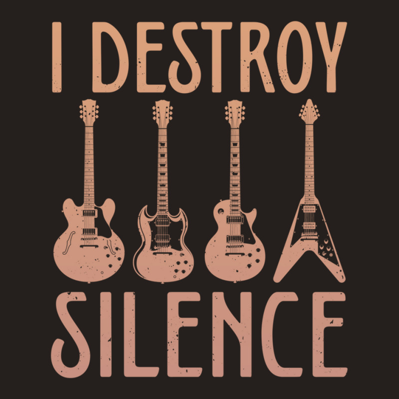 I Destroy Silence – Funny Guitar Tank Top by MiltonLane | Artistshot