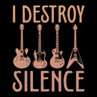 I Destroy Silence – Funny Guitar V-neck Tee | Artistshot