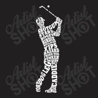 Men's Golf Player Typography T-shirt | Artistshot