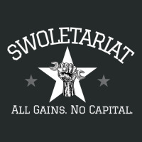 Swoletariat All Gainss No Capital Women's Triblend Scoop T-shirt | Artistshot