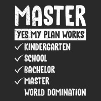 My Plan Works World Domination Masters Degree T Shirt Printed Hat | Artistshot