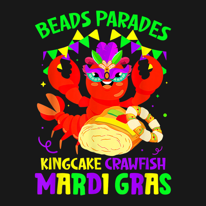 Beads Parades Kingcake Crawfish Mardi Gras Fat Tuesday T Shirt Flannel Shirt | Artistshot