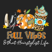 Fall Vibes & That Hairstylist Life Scissors Comb Pumpkin 3/4 Sleeve Shirt | Artistshot